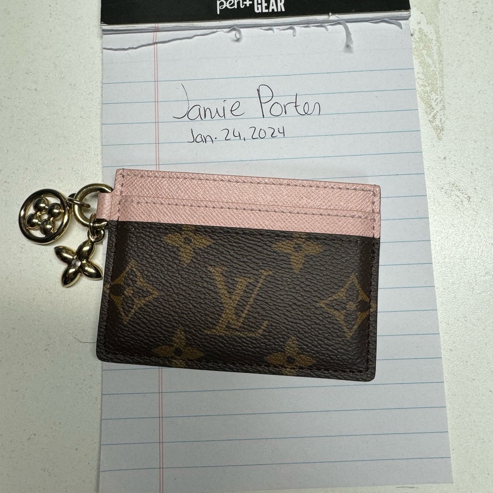 LV charms card holder